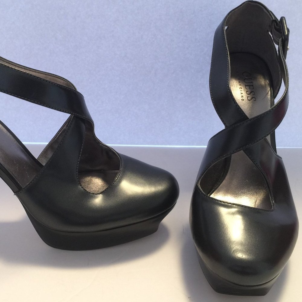 GUESS STRAPPY LEATHER PUMPS - Picture 3 of 4